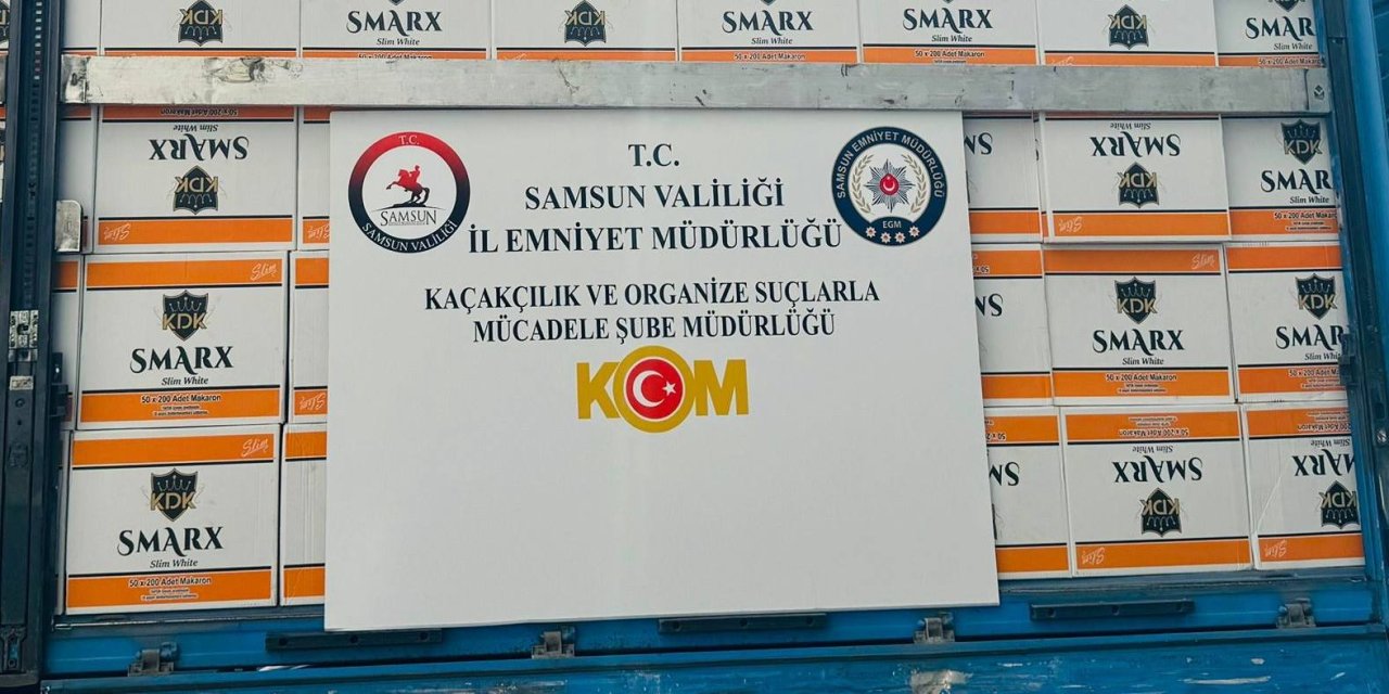 Samsun'da milyonlarca makaron ele geçirildi