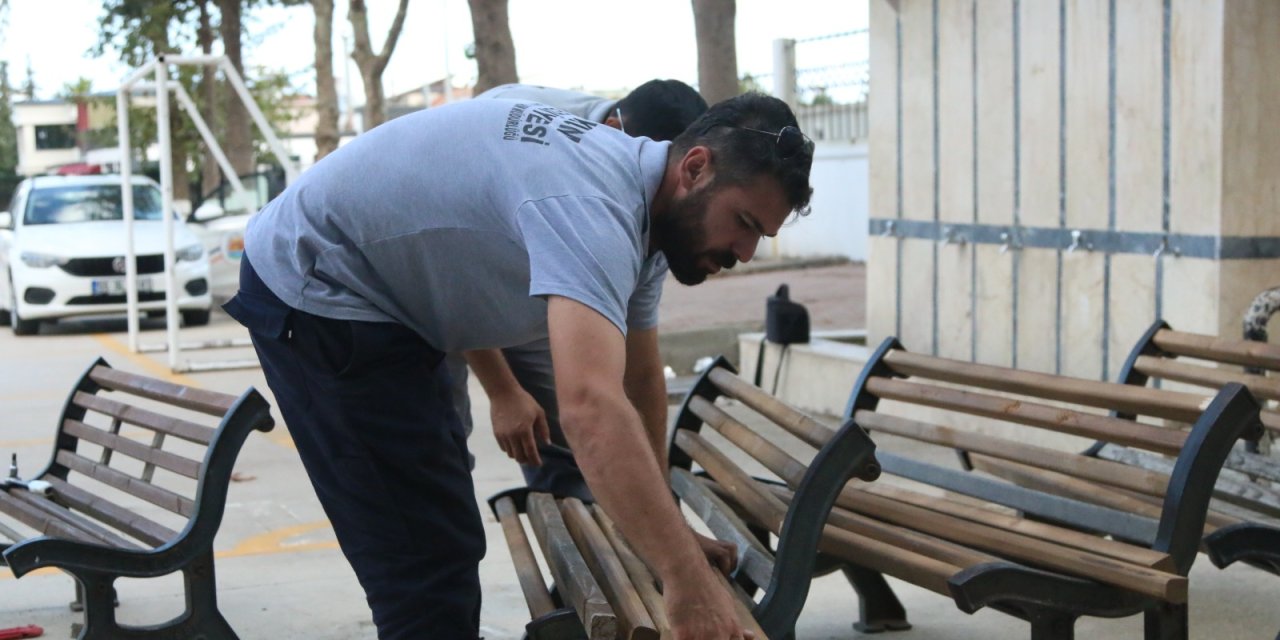 Atakum'da okul bahçeleri yenilendi