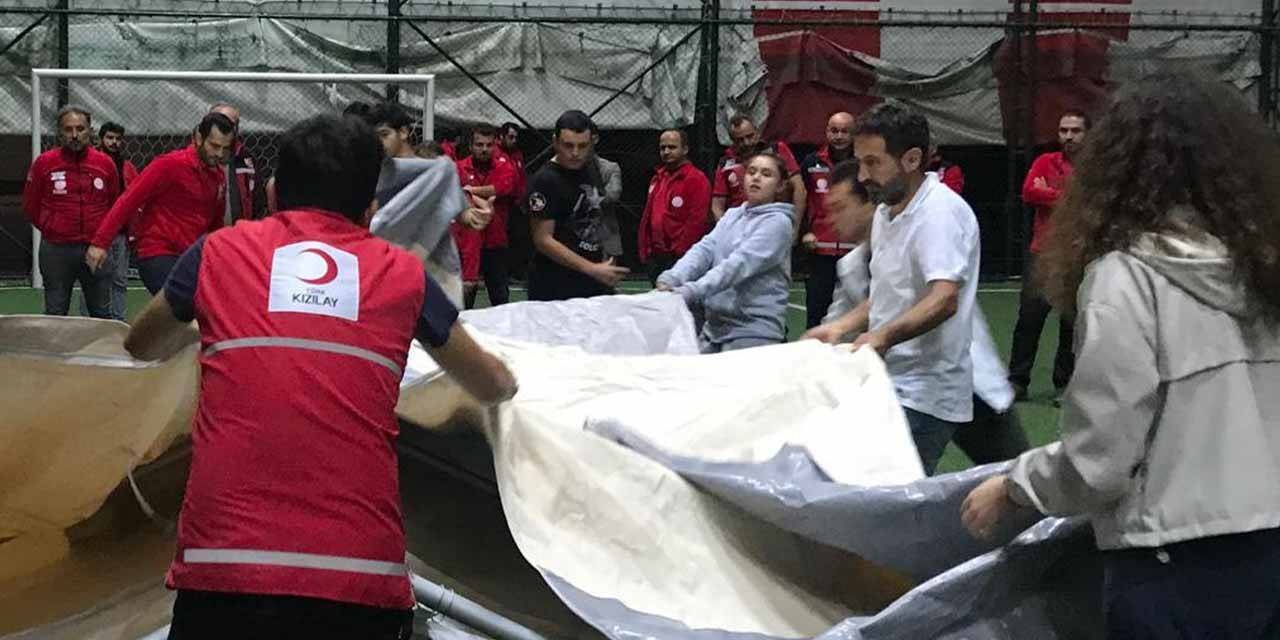 Lisede deprem tatbikatı yapıldı