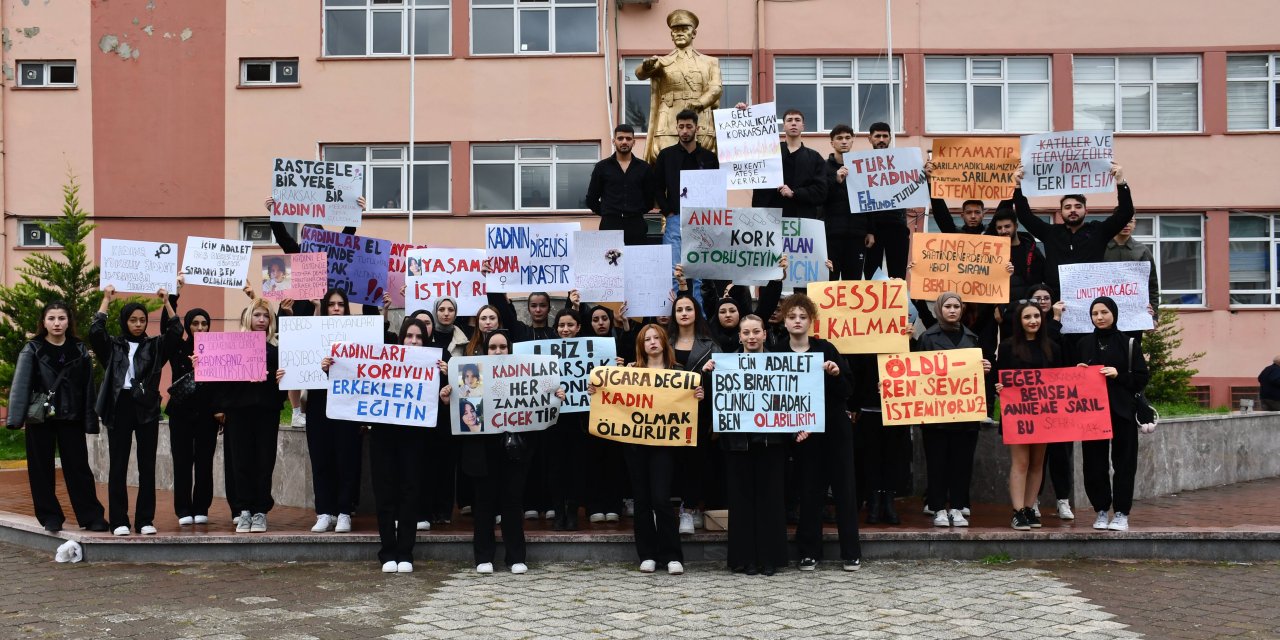 Kadın cinayetlerine dikkati çekmek için yürüdüler