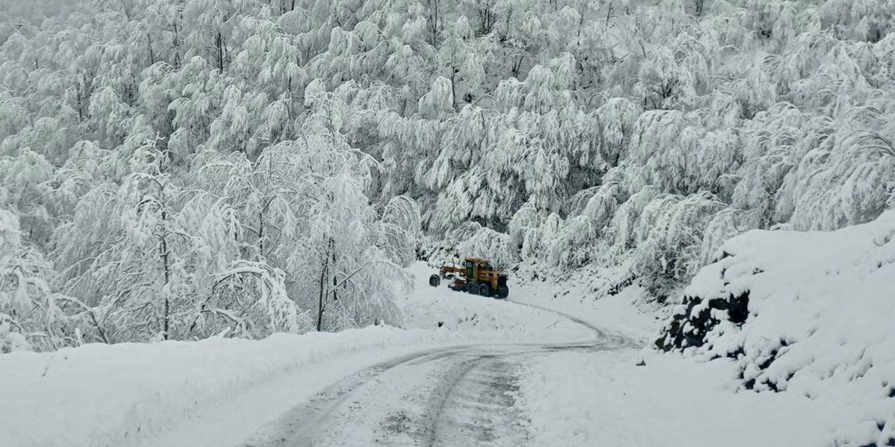 Samsun ilçelerinden kar manzaraları