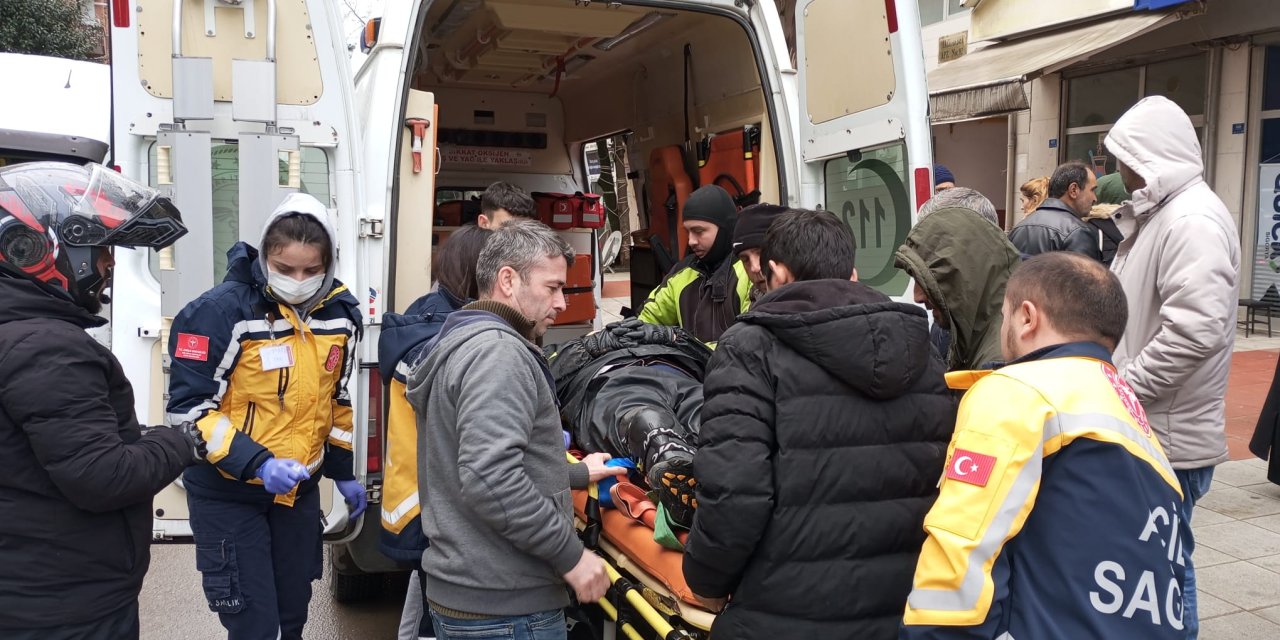 Trafik kazasında motosiklet sürücüsü yaralandı