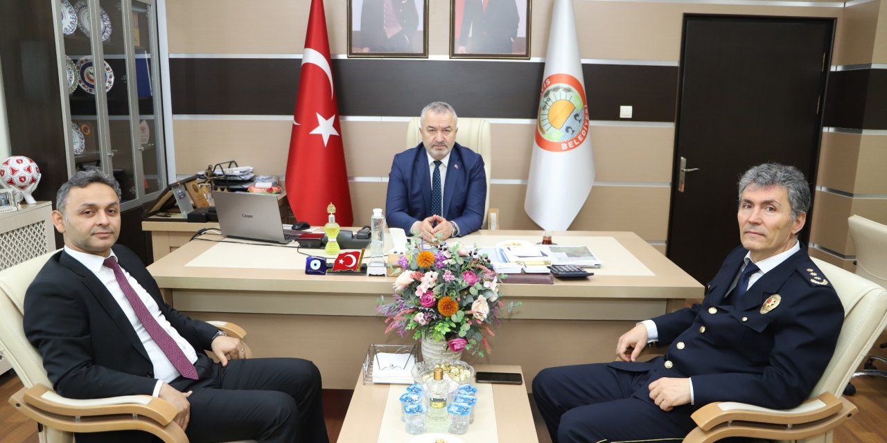 Emniyet personelinden Başkan Topaloğlu’na ziyaret