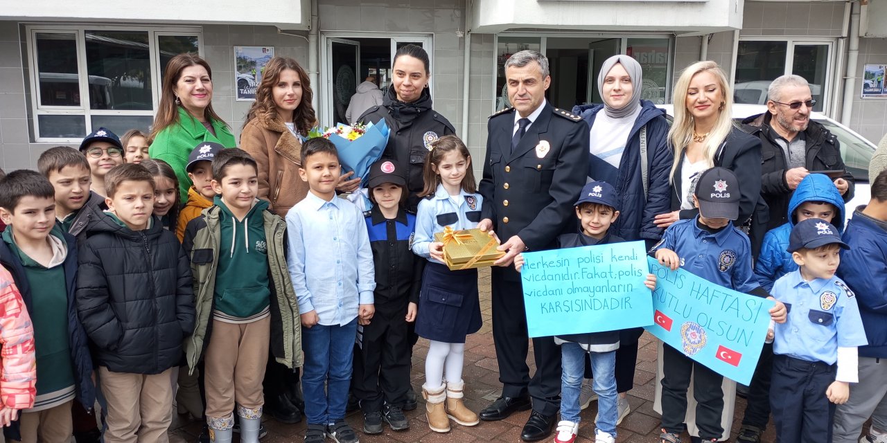 Çarşamba'da İlkokul öğrencilerinden polislere ziyaret
