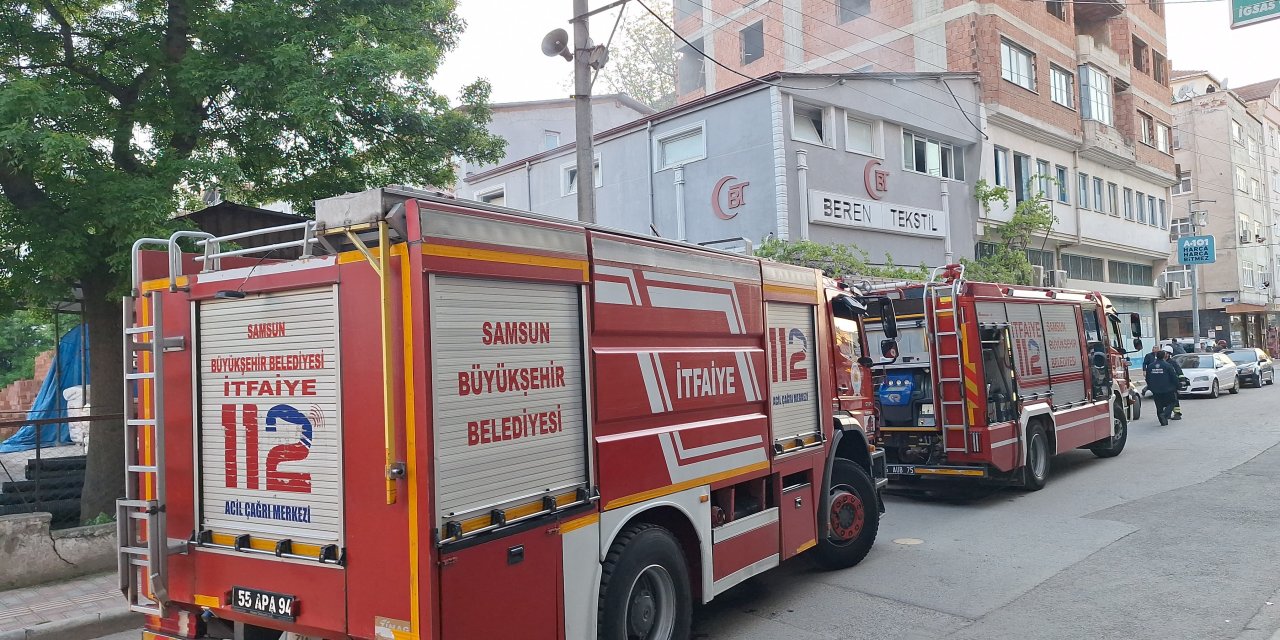 Tekstil atölyesinde çıkan yangın söndürüldü