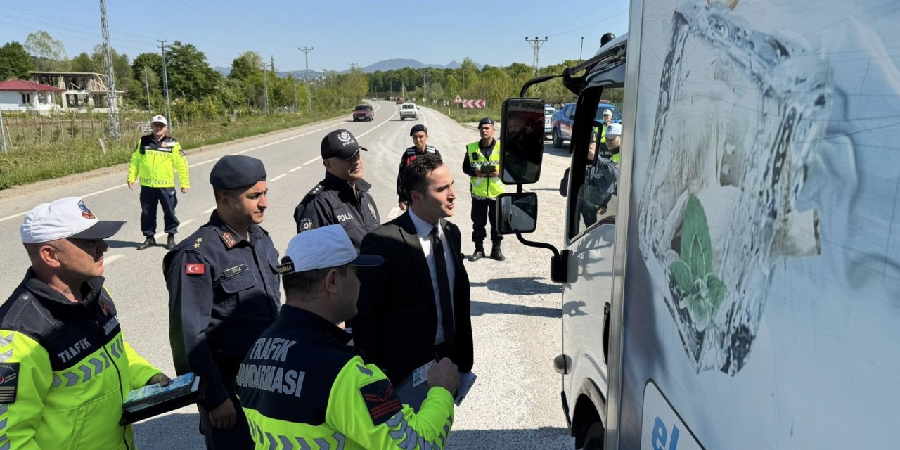 Kaymakam Beyazıt trafik denetimlerine katıldı