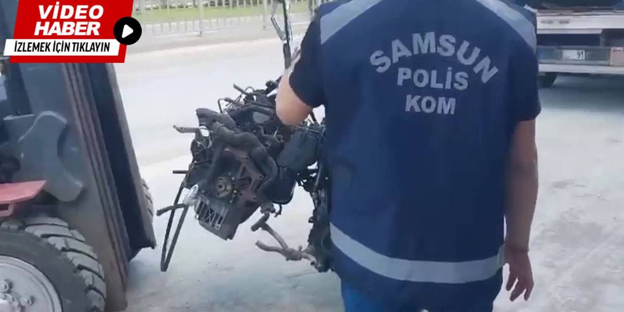 Samsun'da 13 lüks otomobil motoru ele geçirildi