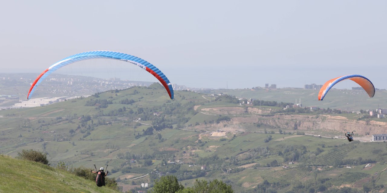Samsun'da yamaç paraşütü etkinliği yapıldı