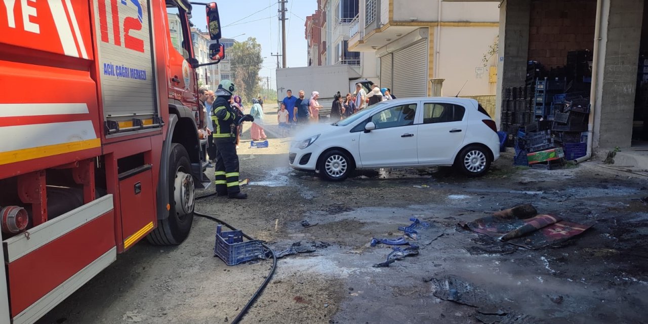 Çarşamba'da çıkan yangın söndürüldü