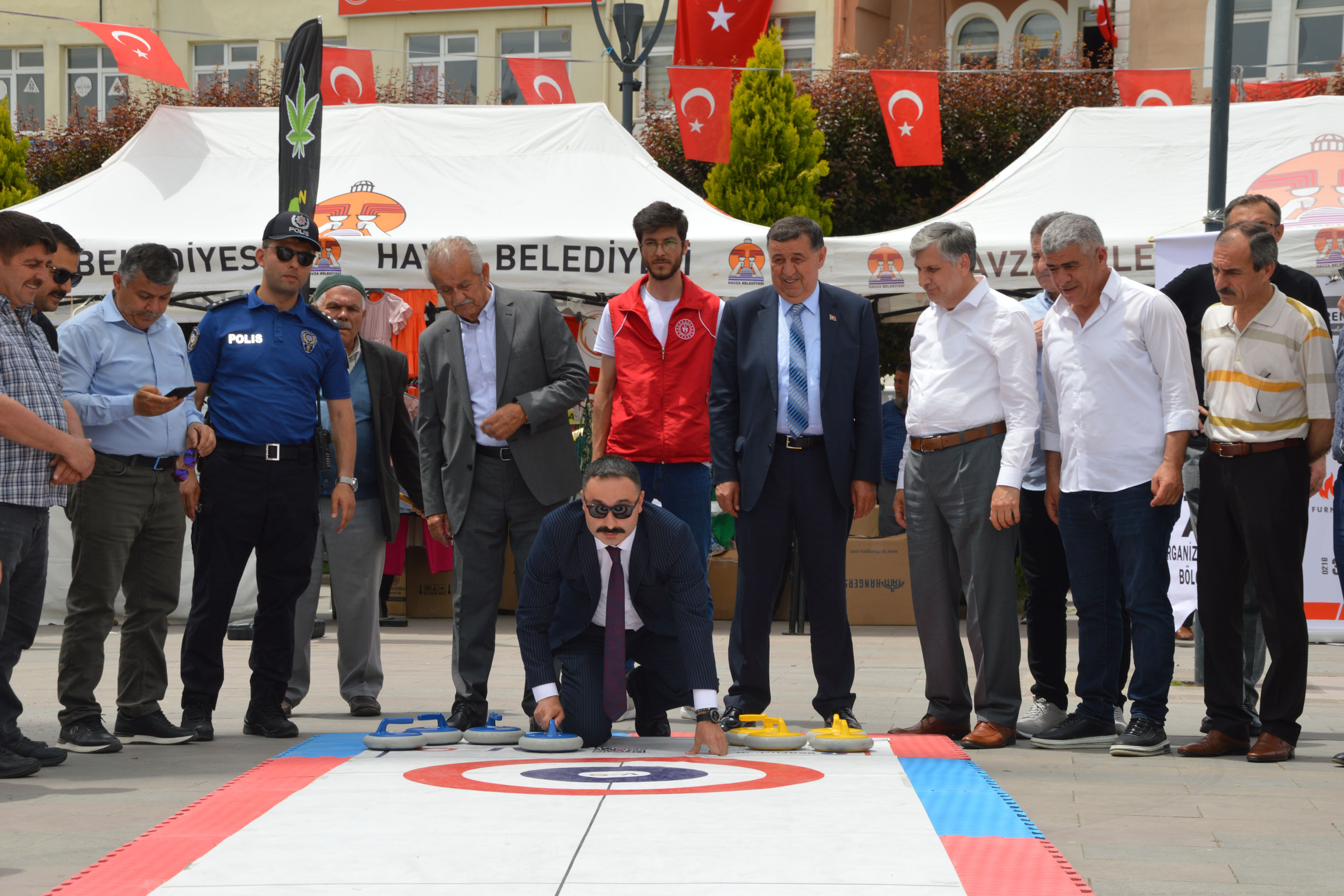 Havza'da Floor Curling Ve Bocce Turnuvası Düzenlendi