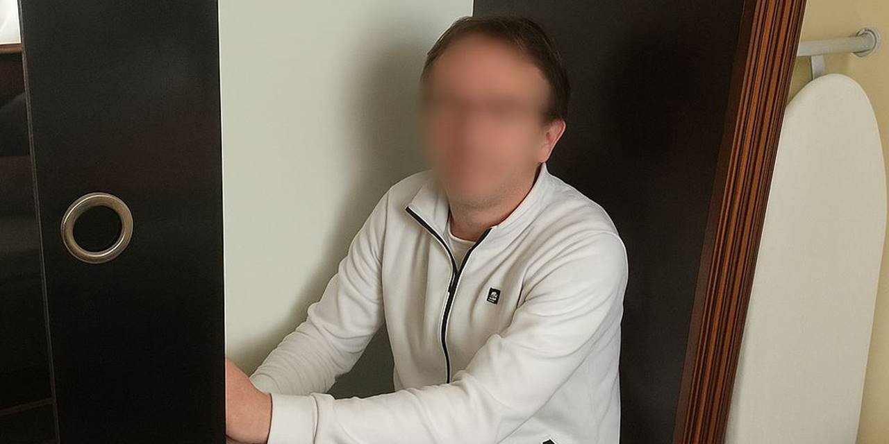 Evindeki kıyafet dolabında yakalandı
