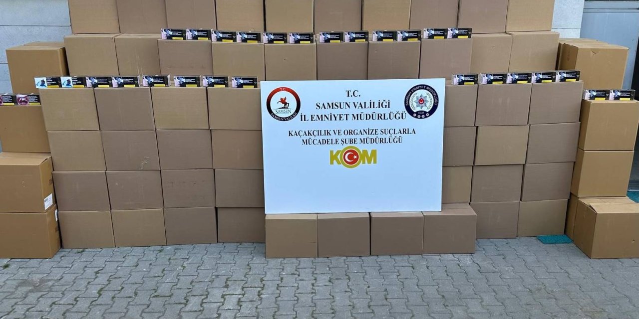 Samsun'da 2 milyon 260 bin kaçak makaron ele geçirildi