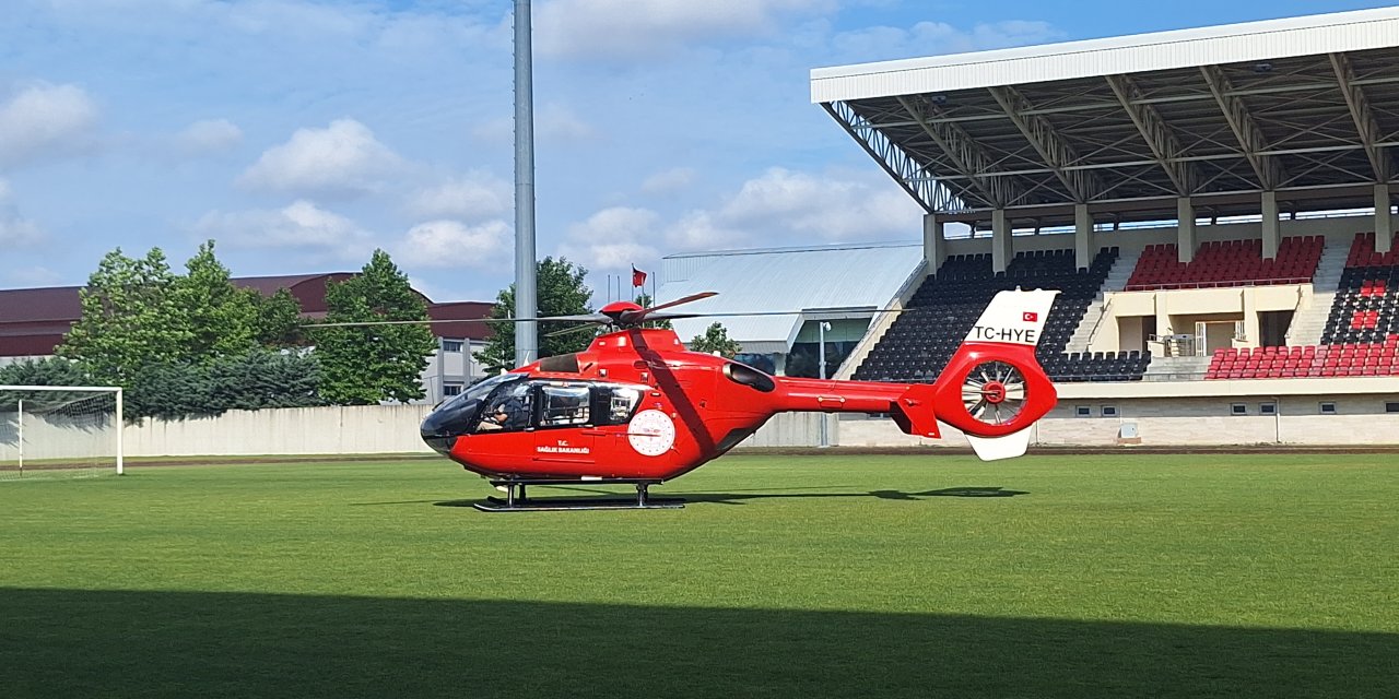 Ambulans helikopter bebek için havalandı