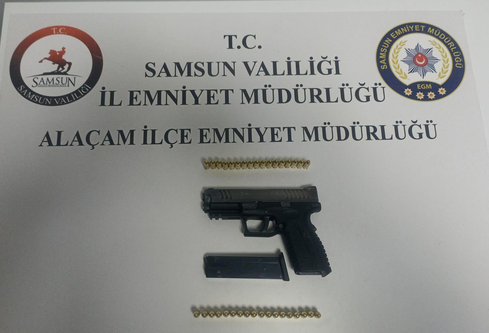 Samsun'da Bir Kişinin Üzerinde Ruhsatsız Silah Bulundu