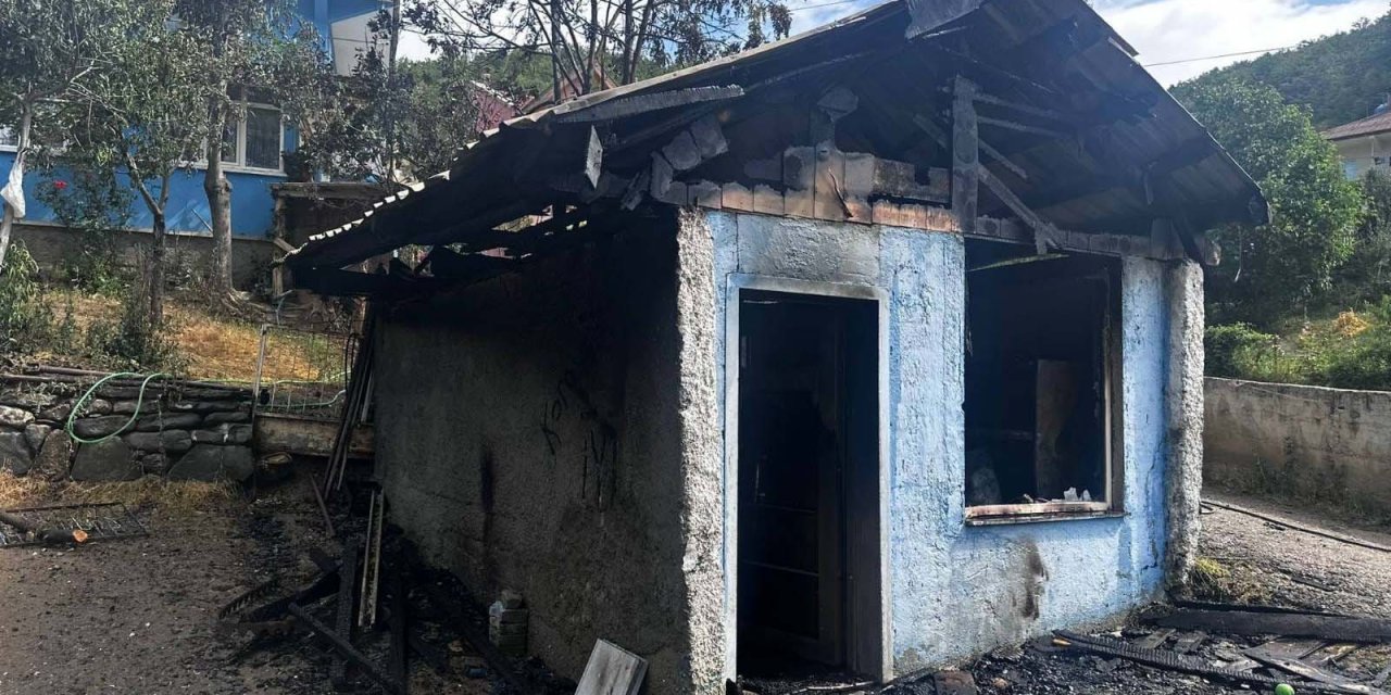Yangın çıkan kilerde hasar oluştu
