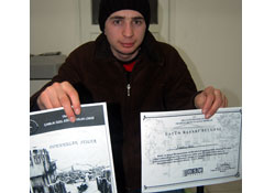 Engelli gencin okuma azmi