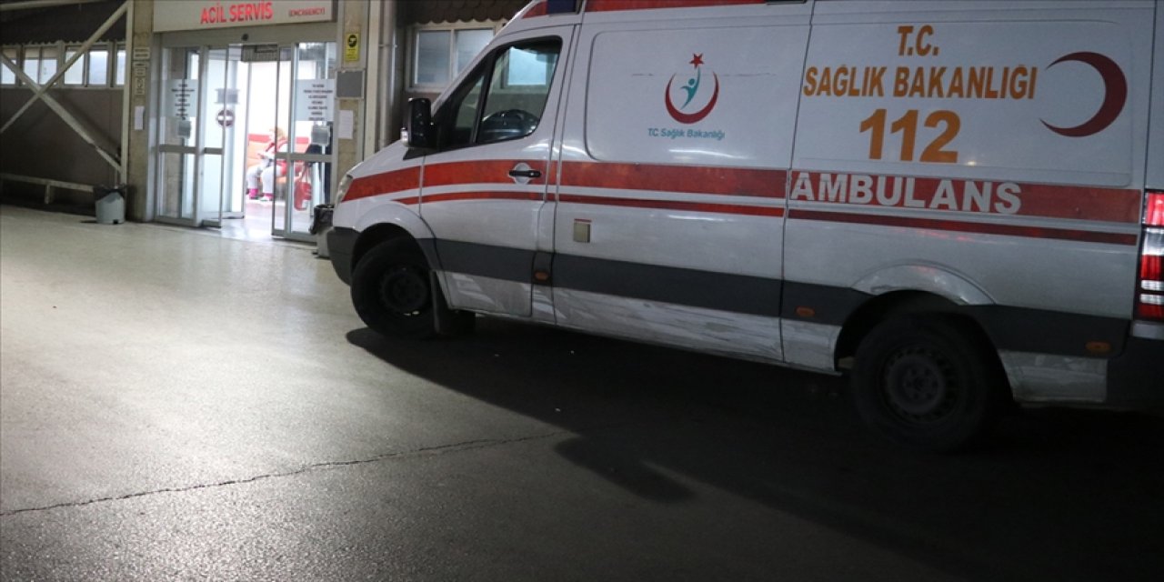 Devrilen otomobildeki 2 kişi yaralandı