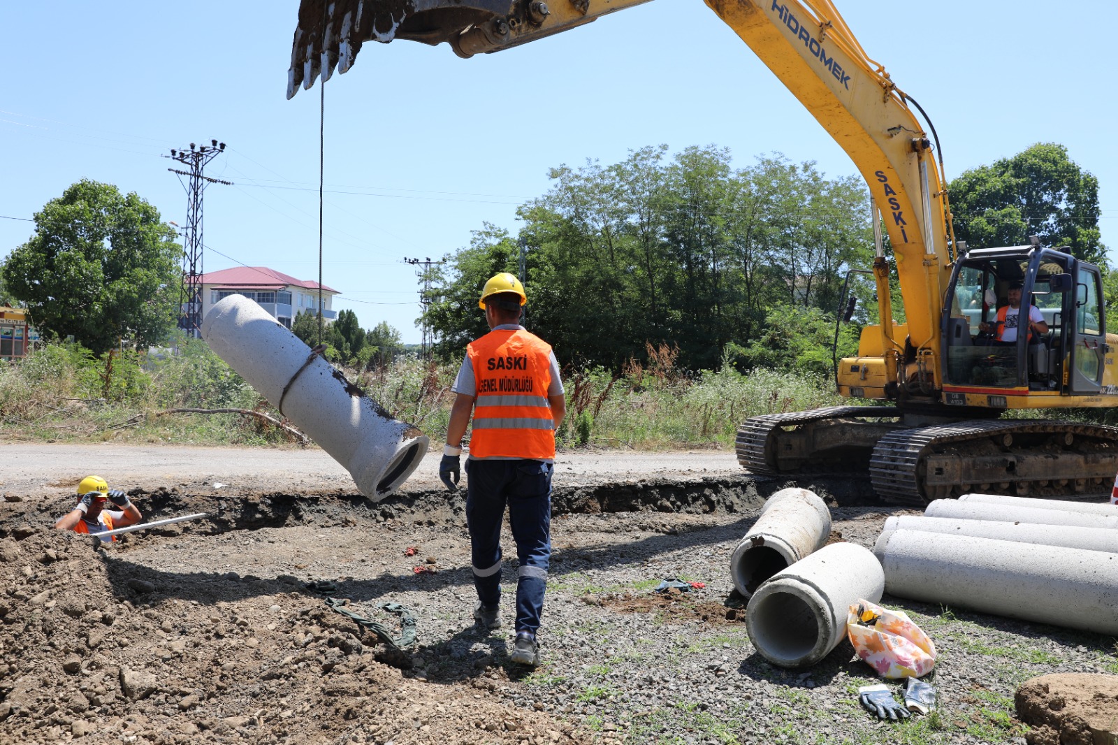 Köprübaşı’na 1000 metrelik atık su hattı