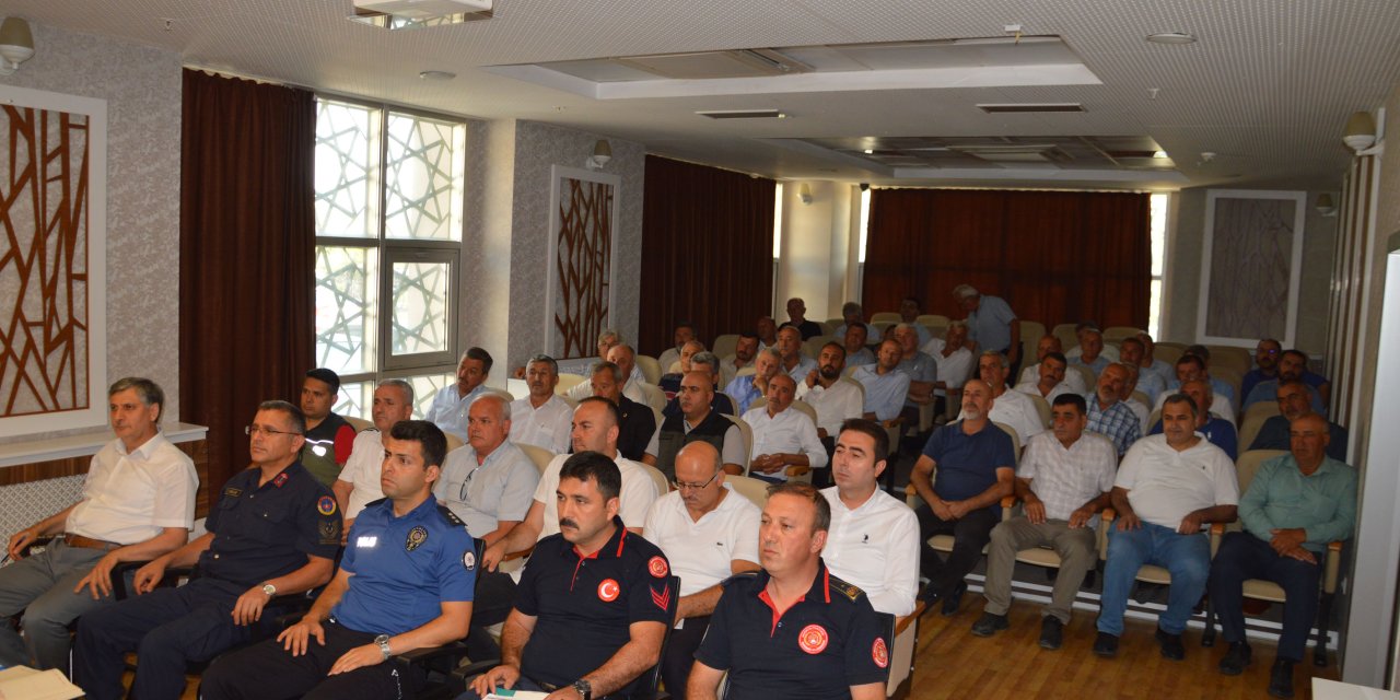 Yangınlar ile mücadele toplantısı yapıldı