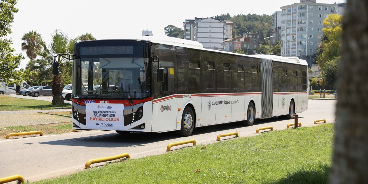 10 adet yeni otobüs Samsun'a geldi