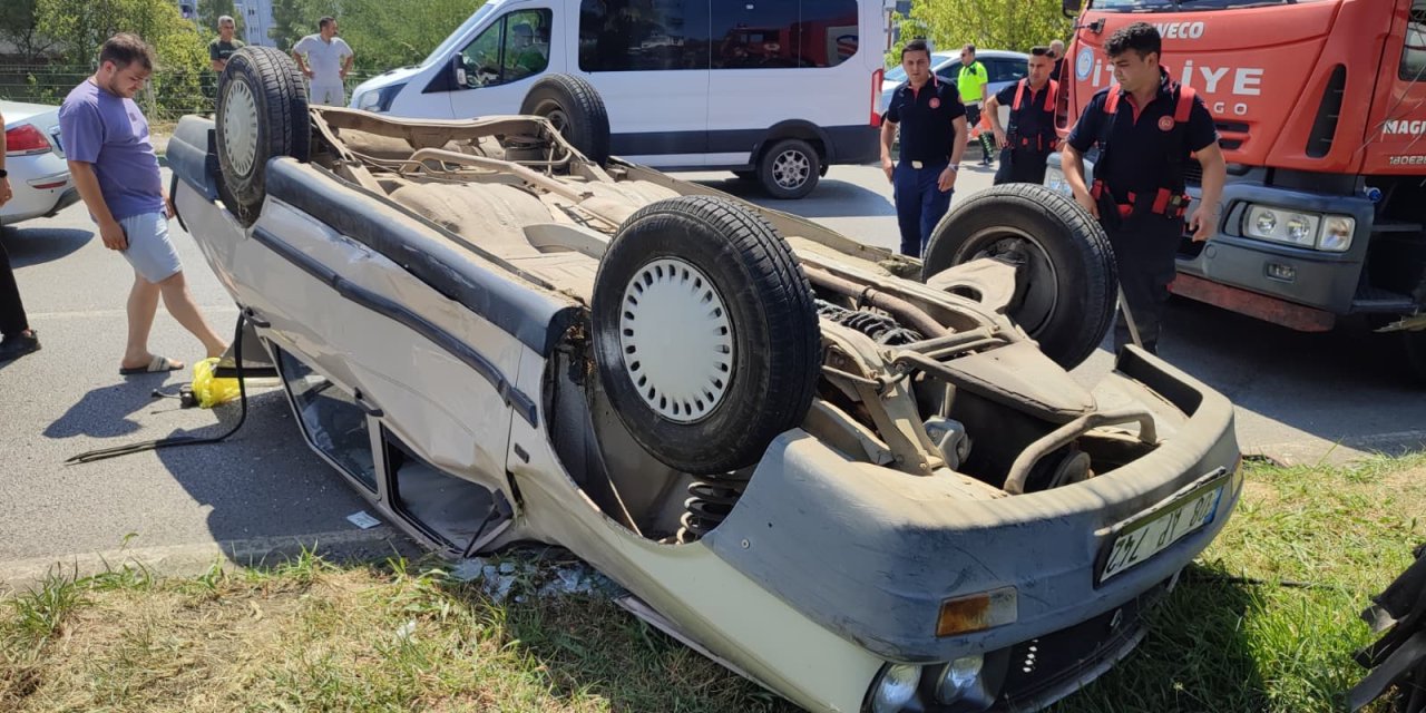 Trafik kazasında 1 kişi yaralandı