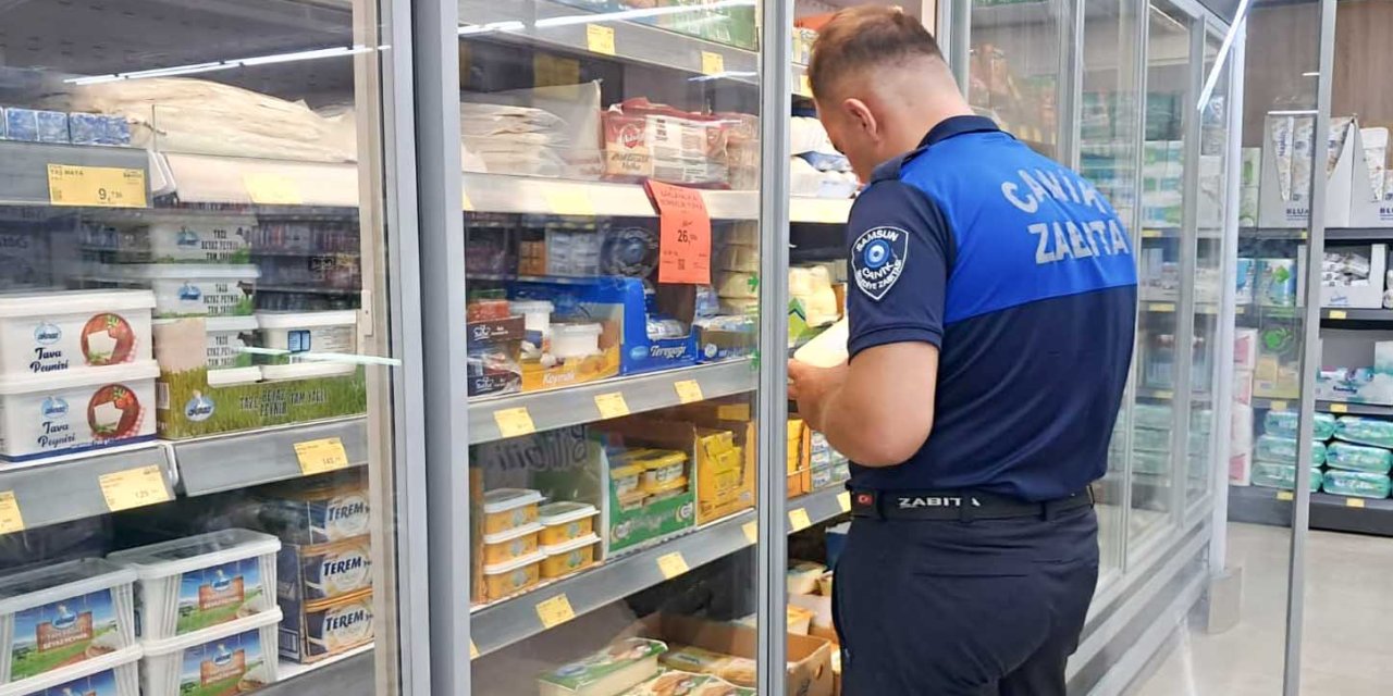 Zabıta ekipleri marketleri mercek altına aldı