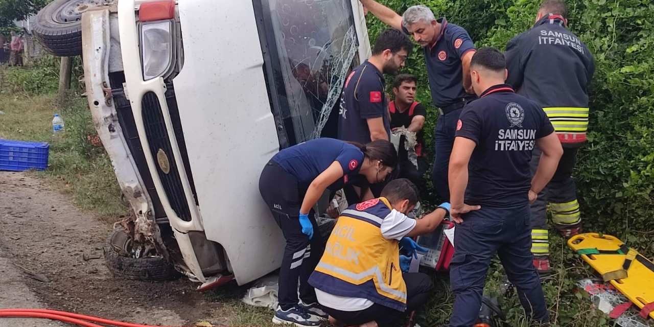 Çarşamba'da trafik kazası: 1 ölü 2 yaralı