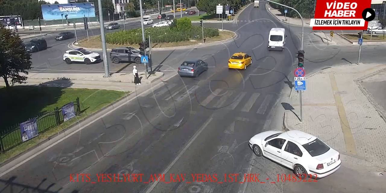 Samsun'daki trafik kazaları KGYS kameralarına yansıdı