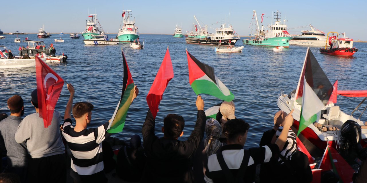 Samsun’da Küresel Sumud Filosu’na destek