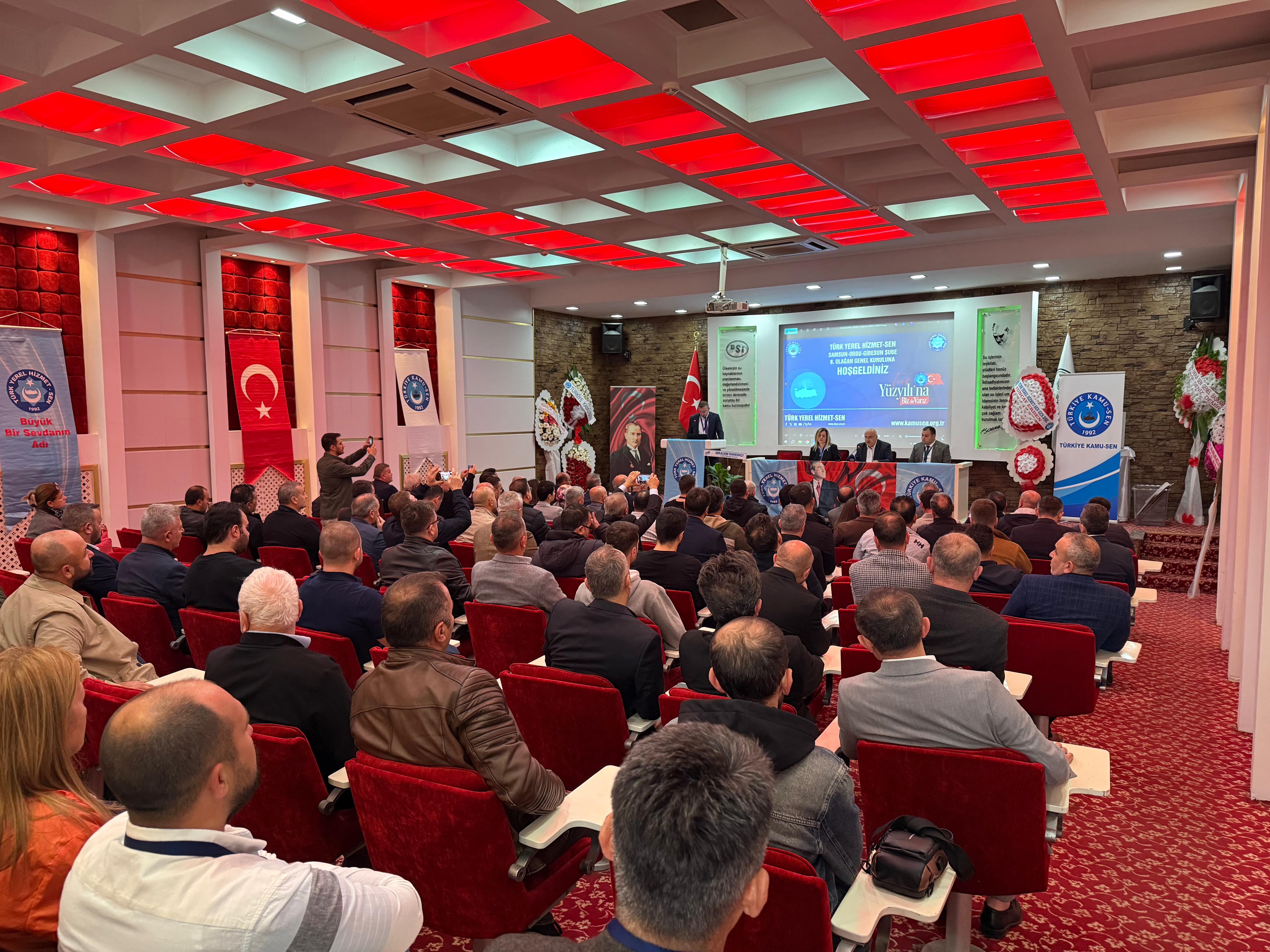 Türk Yerel Hizmet-sen Samsun Şubesi 8. Olağan Genel Kurulu Yapıldı