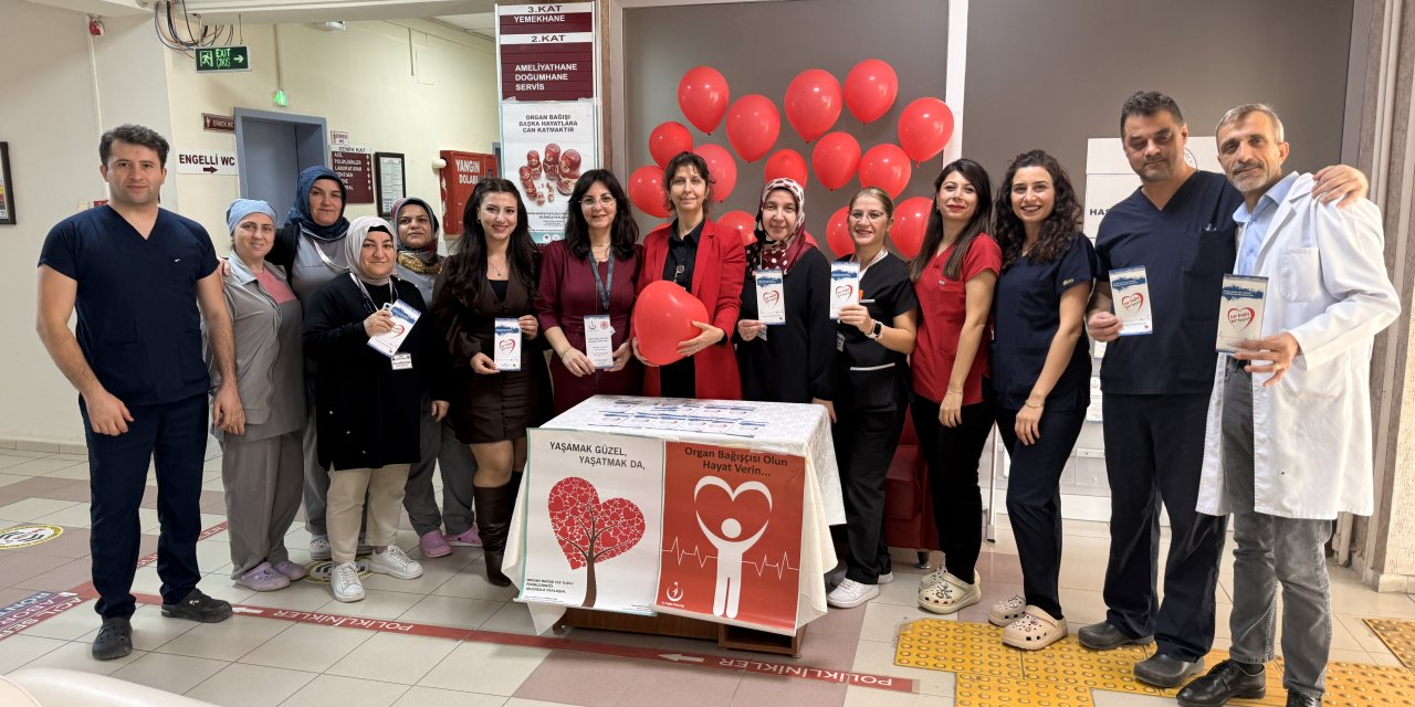 Alaçam Devlet Hastanesinde organ bağışı standı kuruldu