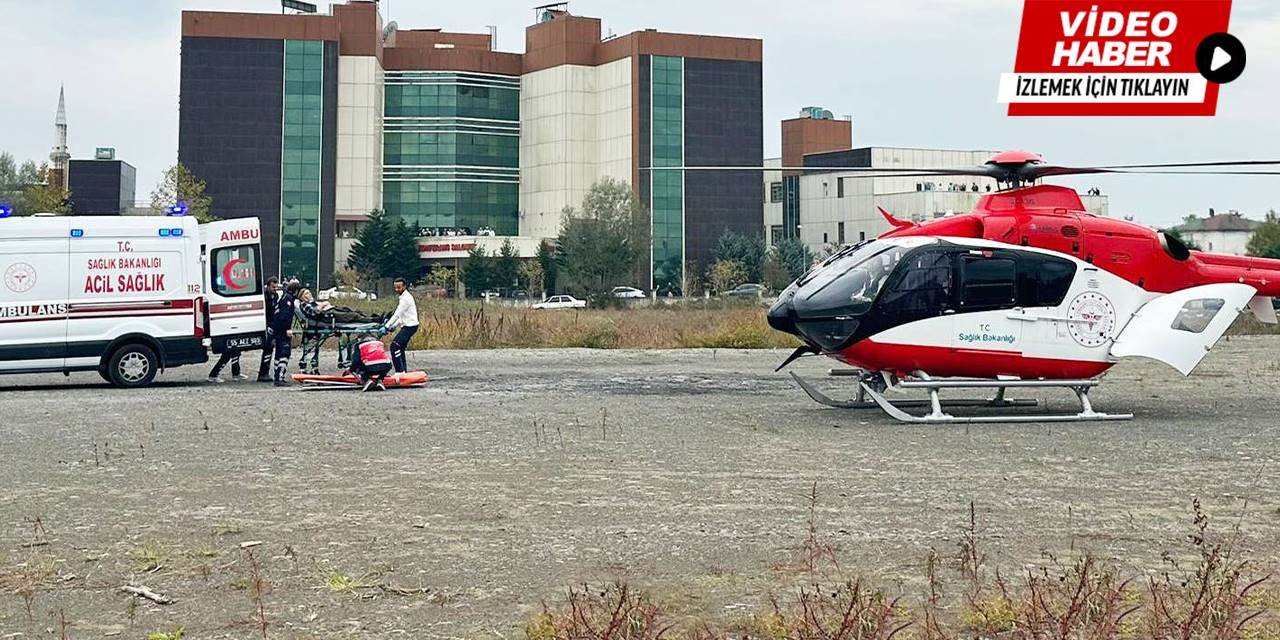 Ambulans helikopter yaşlı hastaya umut oldu