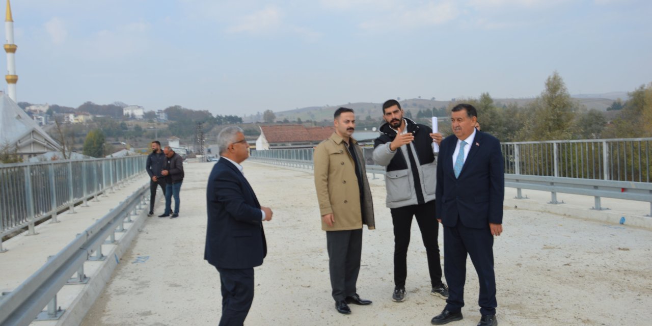 Köprü ve yol çalışmalarını incelediler