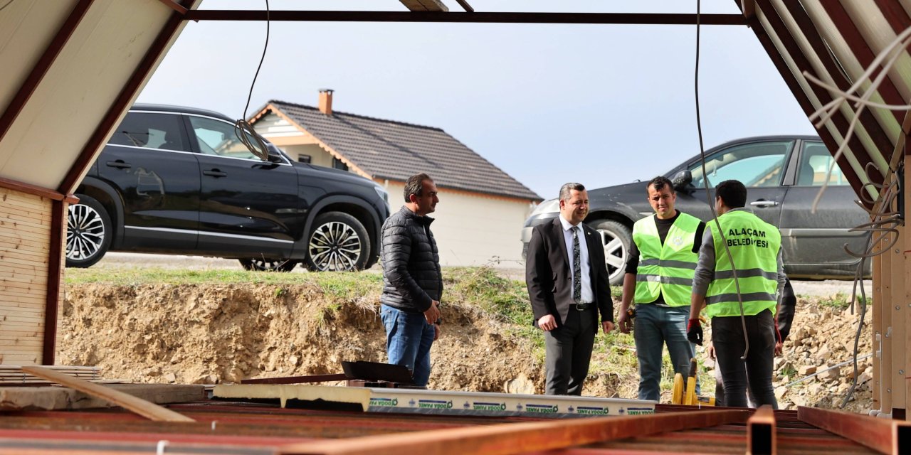 Bungalov üretim tesisi ile ekonomiye katkı sağlanıyor
