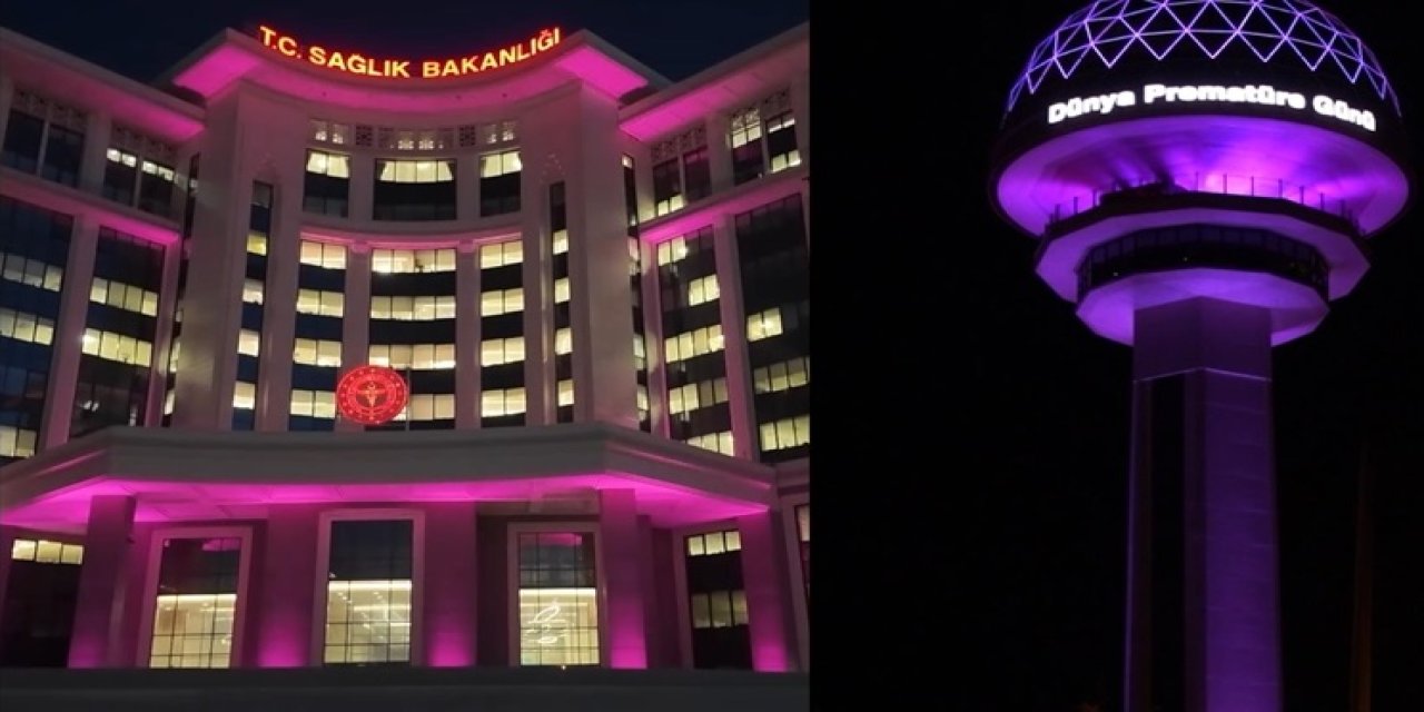 Sağlık Bakanlığı mor renkle ışıklandırıldı