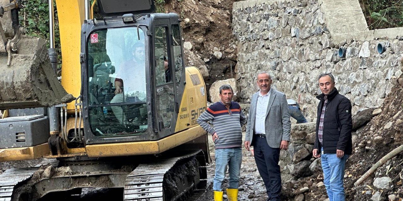 Sel kapanı çalışmalarını inceledi