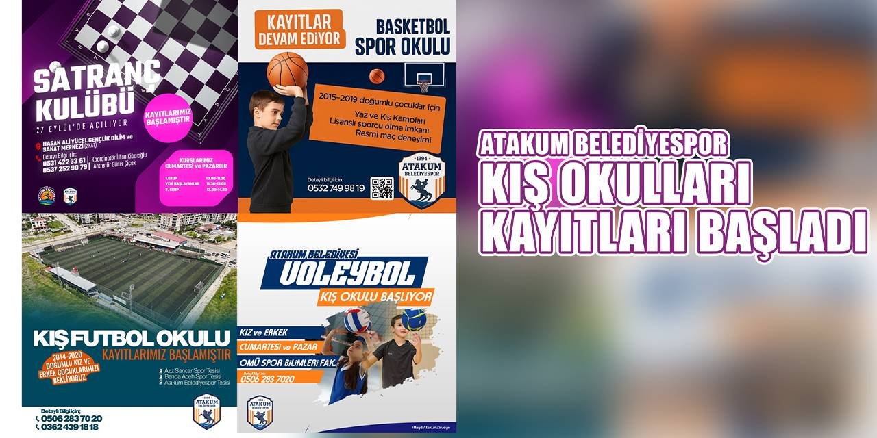 Atakum'da Kış Spor Okulları yeni üyelerini bekliyor