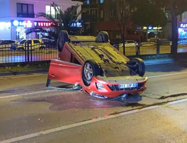 Samsun'da zincirleme kaza; 1 yaralı