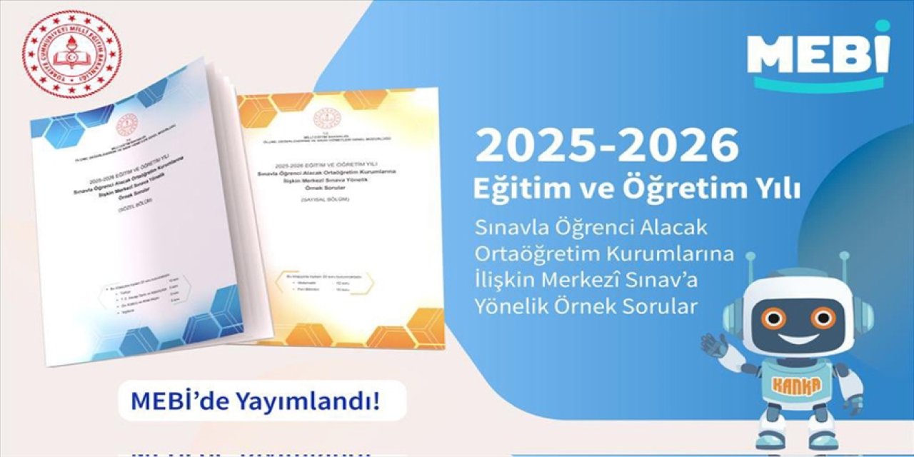 Soru kitapçıkları MEBİ'de yayımlandı