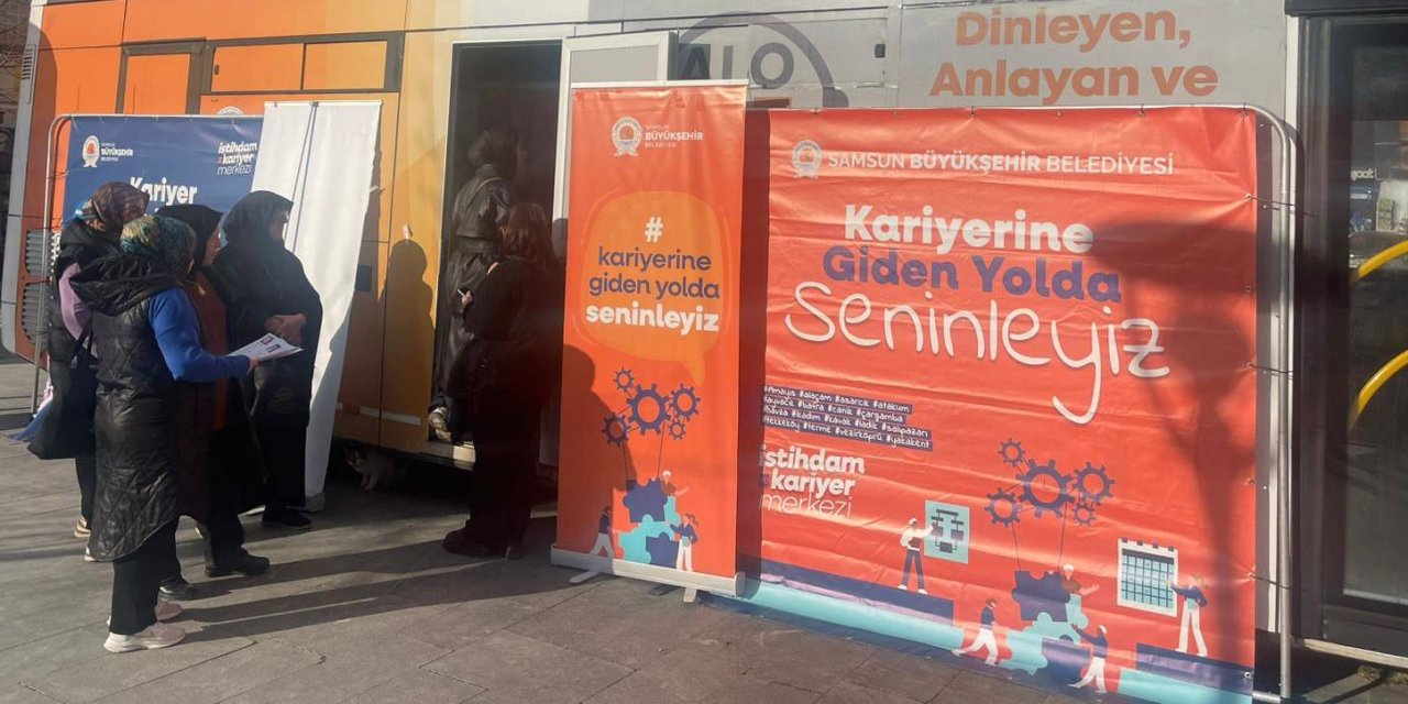 İstihdam ve Kariyer Merkezi mobil aracı hizmet verdi
