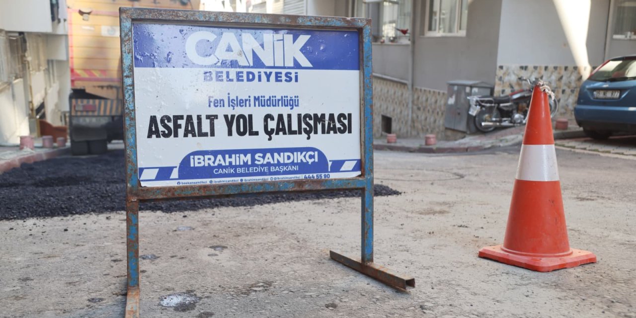 Canik'te yol yenileme çalışmaları devam ediyor