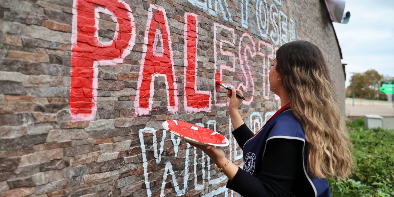 Üniversite öğrencilerinden grafitili destek