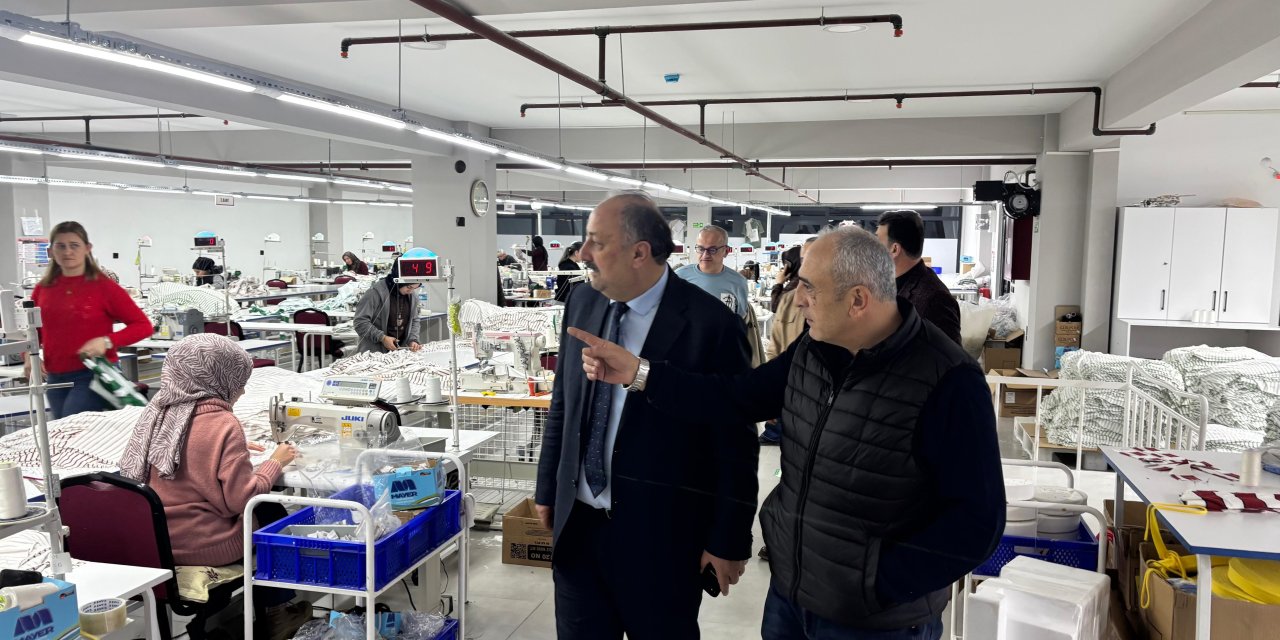 Başkan Karaca'dan tekstil firmasına ziyaret