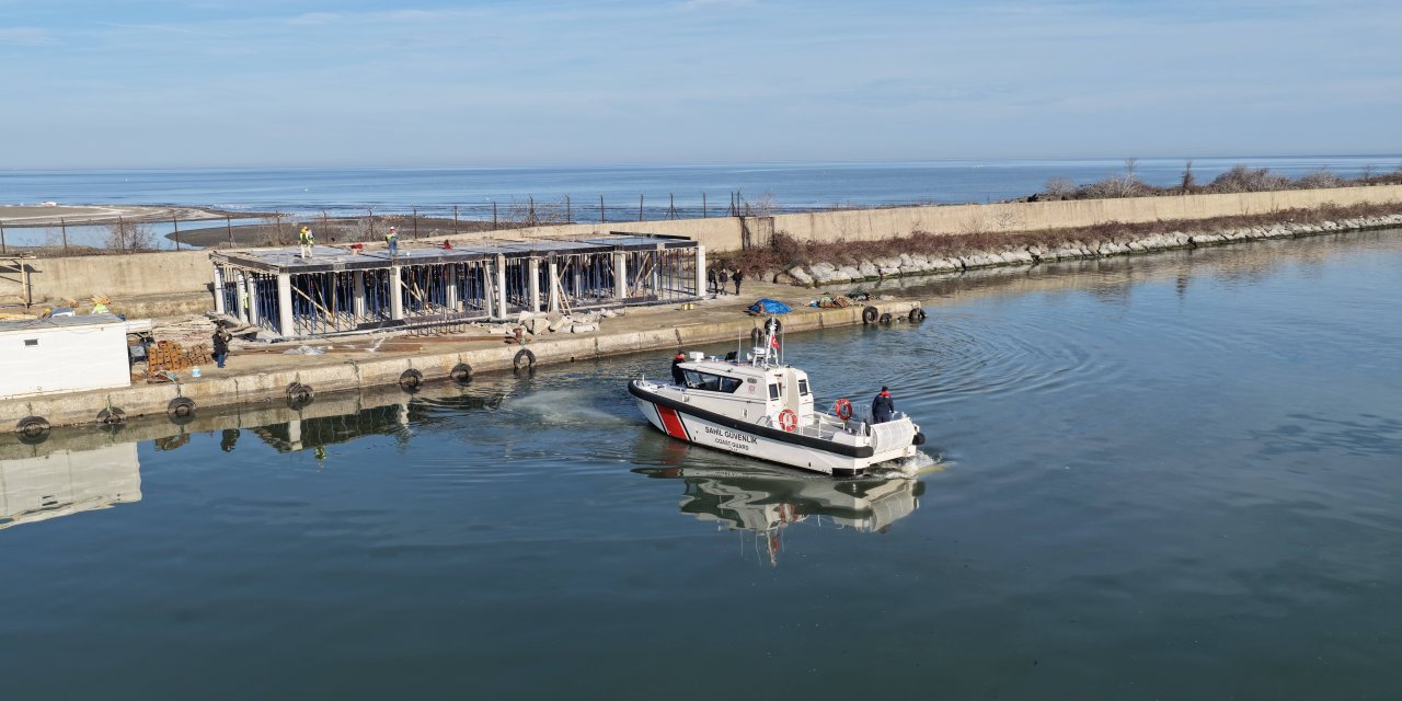 Sahil güvenlik karakolunun yapımı sürüyor