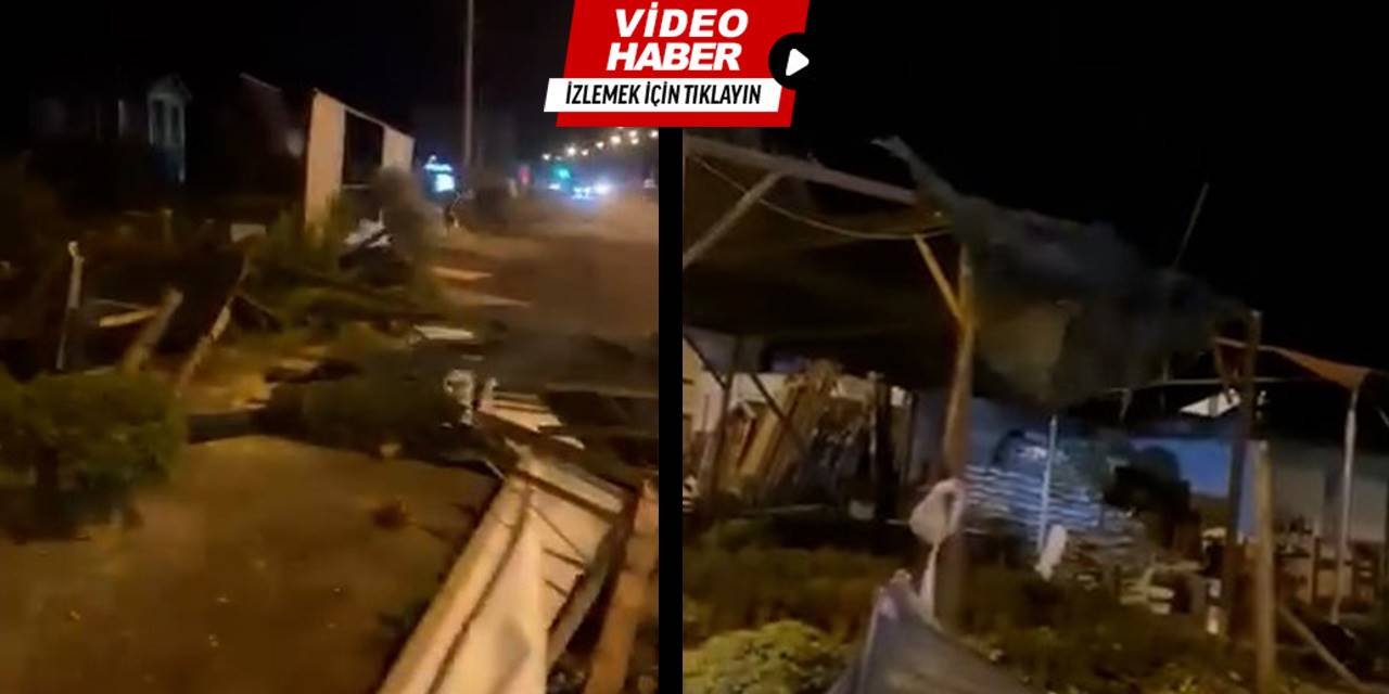 Samsun’da fırtınada çatılar uçtu