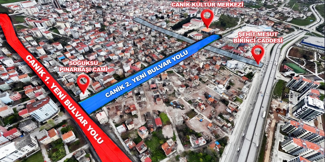Canik 2. Yeni Bulvar Yolu geliyor