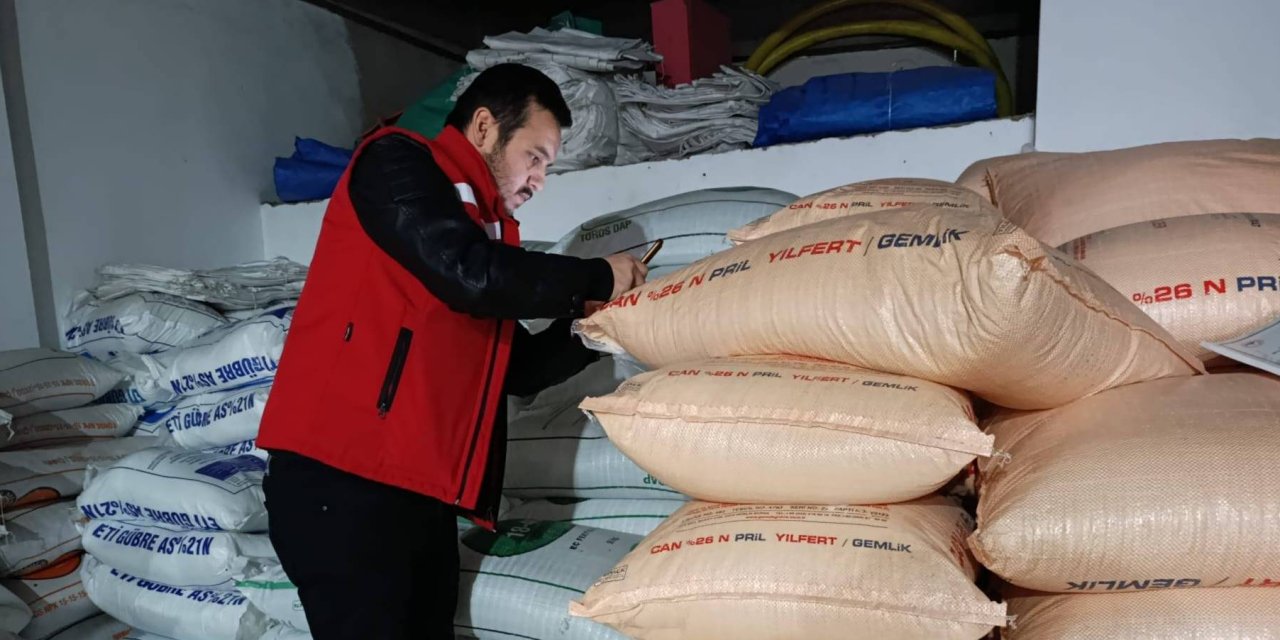 Gübre bayilerine denetim yapıldı