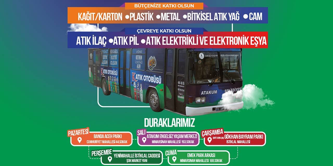 Atakum'da Katık Otobüsü ile doğaya katkı