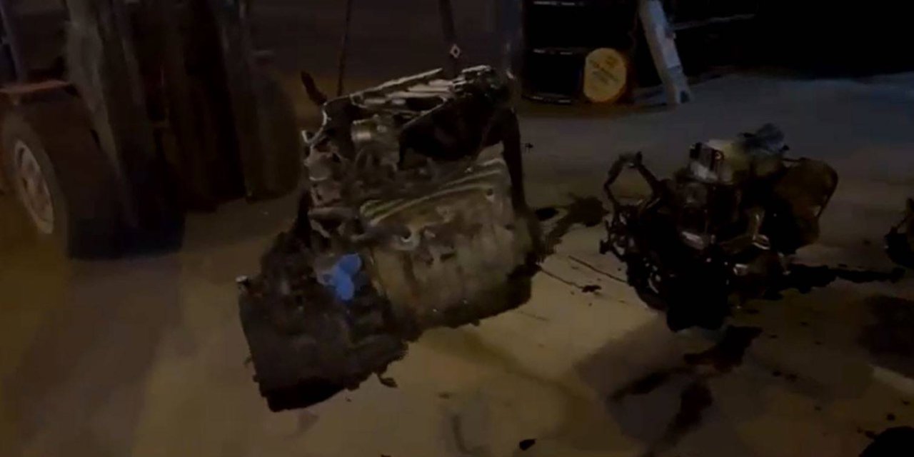 Tekkeköy'de gümrük kaçağı otomobil motoru ele geçirildi