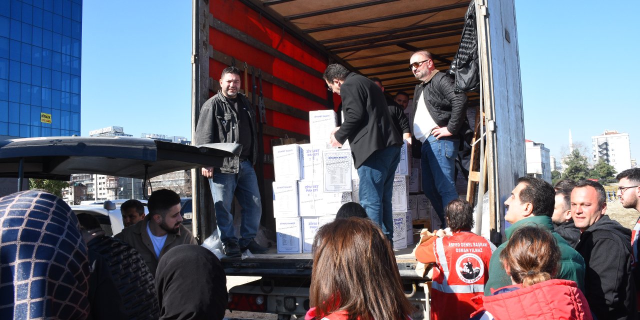 ASFED'in hazırladığı 4 bin ramazan kolisi Samsun’a ulaştırıldı